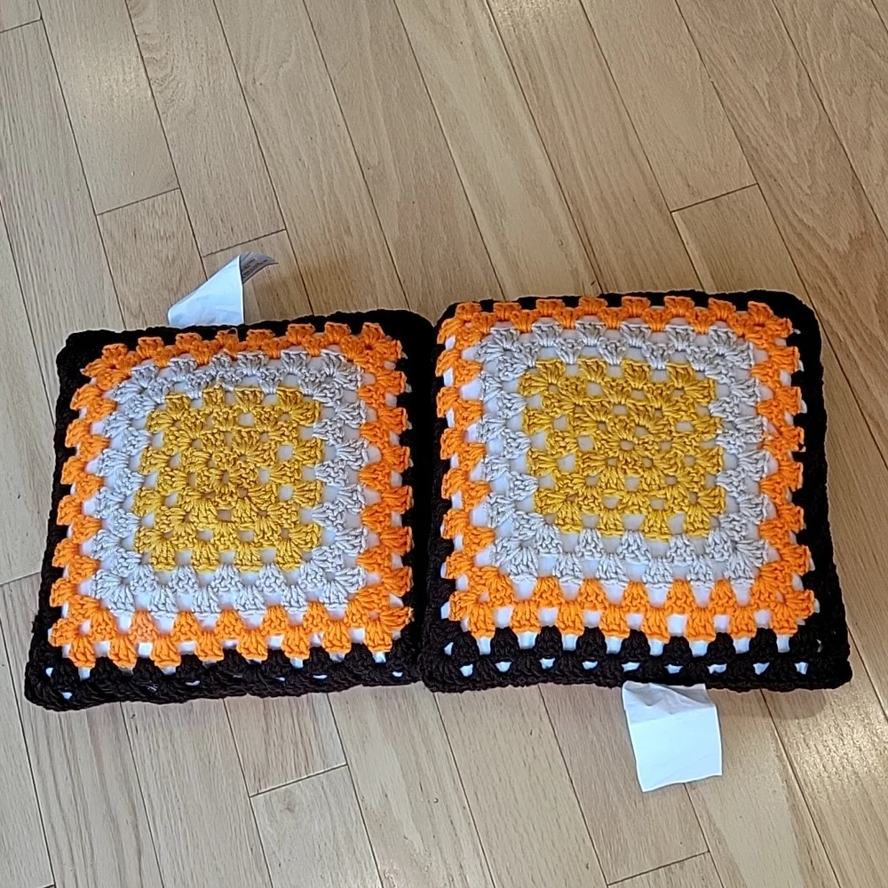 Vintage Crochet throw pillows